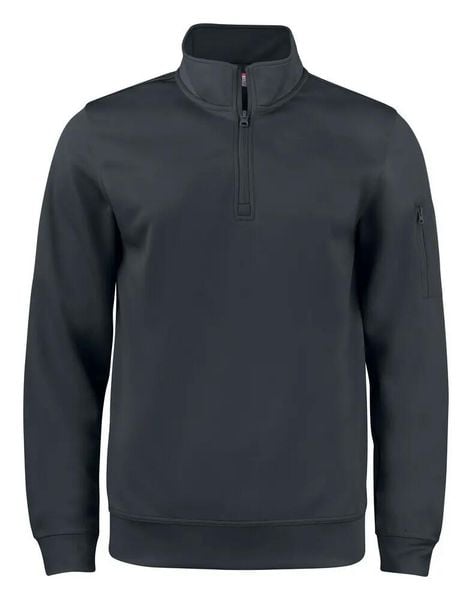 Clique Basic Active Half Zip bluza półgolf barwiona przędzą – 100% poliester. Czarne bluzy bez kaptura męskie CLIQUE, s, z poliesteru. Za 174.69 zł.