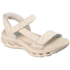 Sandały damskie Skechers Go Walk Glide step 2.0 Sandal. Brązowe sandały damskie Skechers, bez wzorów, z materiału, bez obcasa. Za 490.00 zł.