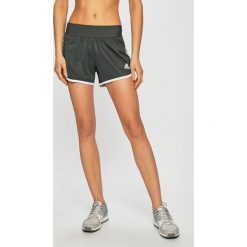 Adidas Performance - Szorty. Zielone spodenki sportowe damskie adidas Performance, s, z bawełny. W wyprzedaży za 119.90 zł.
