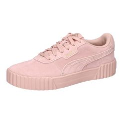 Buty sportowe damskie Puma Carina 3.0 Sd. Czerwone buty sportowe na co dzień damskie Puma, bez wzorów, z materiału, do biegania. Za 390.00 zł.