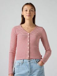 Levi's Kardigan w kolorze różowo-białym rozmiar: L. Białe kardigany damskie Levi's, l, bez wzorów. Za 91.77 zł.