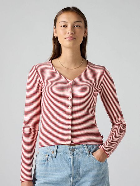 Levi's Kardigan w kolorze różowo-białym rozmiar: L. Białe kardigany damskie Levi's, l, bez wzorów. Za 91.77 zł.