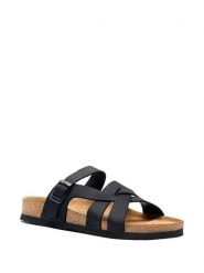 Comfortfusse Skórzane klapki w kolorze czarnym rozmiar: 41. Czarne klapki damskie Comfortfusse, bez wzorów, z nubiku, bez obcasa. Za 252.99 zł.