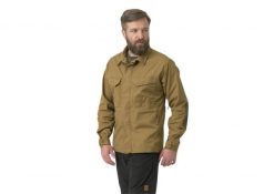 Koszula podróżnicza męska Helikon-Tex Woodsman. Szare koszule męskie HELIKON-TEX, m, bez wzorów, z bawełny, bez kołnierzyka, bez ramiączek. Za 329.99 zł.