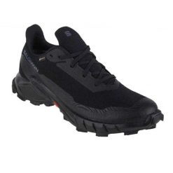Buty Męskie Bieganie Alphacross 5. Czarne buty trekkingowe męskie Salomon, z gumy, bez zapięcia, do biegania. Za 734.99 zł.