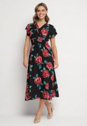 Czarna Kopertowa Sukienka z Bawełną w Kwiaty Tdivana. Czarne sukienki damskie Born2be, na imprezę, na lato, l, bez wzorów, z bawełny, eleganckie, bez kołnierzyka, bez ramiączek, midi, kopertowe. W wyprzedaży za 63.99 zł.