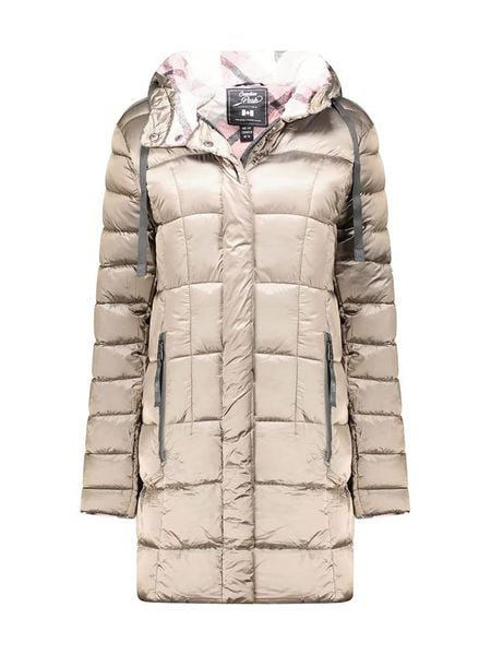 Canadian Peak Płaszcz zimowy "Bullieak" w kolorze kremowym rozmiar: XL. Brązowe płaszcze damskie Canadian Peak, na zimę, xl, bez wzorów, z puchu. Za 271.03 zł.