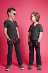 Koszulka Szpanerka dziecięca grafit. Czerwone koszulki dziewczęce Hultaj Polski, m, bez wzorów, z bawełny, bez ramiączek. Za 89.00 zł.