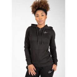 Pixley Bluza z kapturem zapinana na suwak - Czarny. Czarne bluzy sportowe damskie GORILLA WEAR, xs. Za 212.00 zł.