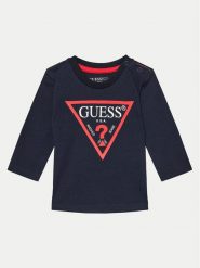 Guess Bluzka N84I24 K8HM0 Granatowy Regular Fit. Niebieskie t-shirty chłopięce Guess, z aplikacjami, z bawełny, bez ramiączek. Za 89.99 zł.