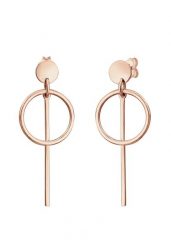 Elli Damskie kolczyki wiszące Geo Circle Basic Minimal Cool w srebrze 925 Sterling Silver Kolczyki 1 ct. Szare kolczyki damskie Elli, srebrne. Za 249.89 zł.