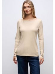 Street One Koszulka w kolorze beżowym rozmiar: 44. Brązowe bluzki damskie Street One, bez wzorów, bez kołnierzyka. Za 91.77 zł.