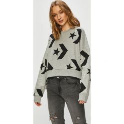 Converse - Bluza. Szare bluzy bez kaptura damskie Converse, l, z bawełny. W wyprzedaży za 199.90 zł.