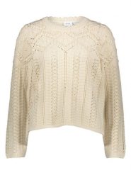 Vila Sweter w kolorze beżowym rozmiar: S. Brązowe swetry klasyczne damskie Vila, s, ze splotem, bez kołnierzyka. Za 83.22 zł.