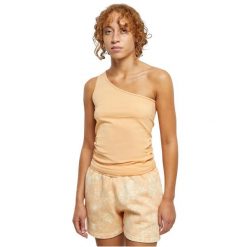 Damski tank top Urban Classics Asymmetric. Brązowe topy damskie Urban Classics, bez wzorów, bez kołnierzyka. Za 93.00 zł.