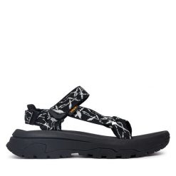 Sandały Teva. Czarne sandały damskie Teva, bez wzorów, bez obcasa. Za 379.99 zł.