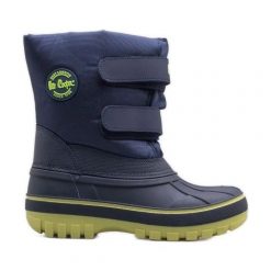 Buty zimowe śniegowce Lee Cooper LCJ-24-44-2845K niebieskie. Niebieskie śniegowce dziewczęce z materiału. Za 209.82 zł.