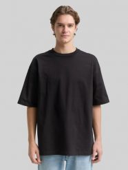 Męska Koszulka Tom Tailor Oversized T-shirt Black 1035912 29999. Czarne t-shirty męskie Tom Tailor, m, bez wzorów, bez kołnierzyka. Za 69.99 zł.