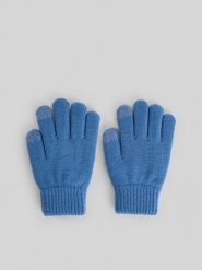 4F Rękawiczki dzianinowe dziecięce - denim S/M. Rękawiczki dziecięce 4f, z denimu, bez ramiączek. Za 39.99 zł.