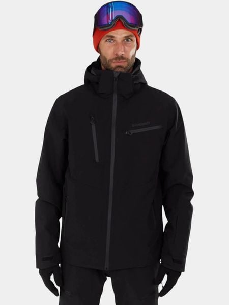 Kurtka Narciarska Męska Fundango Telluride. Czarne kurtki narciarskie i snowboardowe damskie Fundango, m, bez wzorów, z materiału, bez kaptura, narciarskie. Za 849.00 zł.