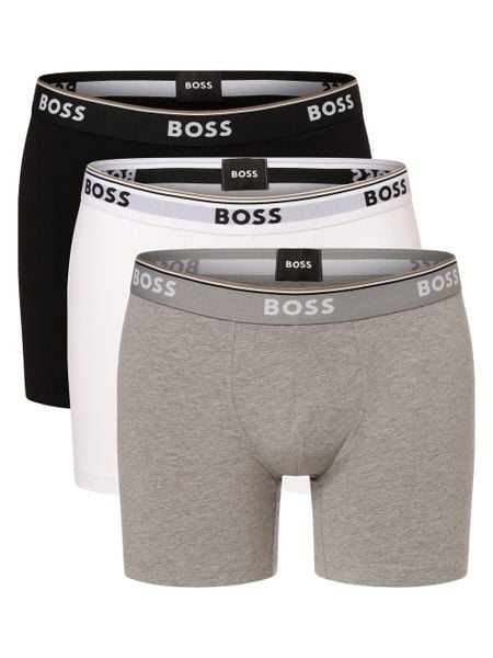 BOSS Obcisłe bokserki pakowane po 3 szt. Mężczyźni Bawełna szary|czarny|biały|wielokolorowy, XXL. Białe bokserki męskie Boss, bez wzorów, z bawełny. Za 219.95 zł.