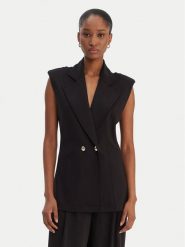 Liu Jo Sport Kamizelka TA6025 JS182 Czarny Regular Fit. Czarne kamizelki damskie Liu Jo Sport, m, z wiskozy. Za 689.99 zł.