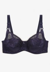 Granatowy Biustonosz Koronkowy Typu Full Cup Vikoni. Niebieskie biustonosze Born2be, bez wzorów, z koronki. Za 29.99 zł.