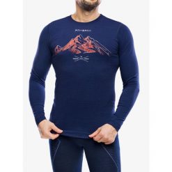 Bluza termoaktywna męska Brubeck Outdoor Wool Pro Longshirt. Niebieskie bluzy bez kaptura męskie Brubeck, m. Za 193.99 zł.
