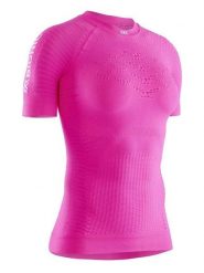 X-Bionic Koszulka w kolorze różowym do biegania rozmiar: L. Różowe bluzki sportowe damskie X BIONIC, l, bez wzorów, z materiału, bez ramiączek. Za 224.52 zł.