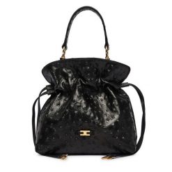 Torebka Elisabetta Franchi. Czarne torebki klasyczne damskie Elisabetta Franchi, bez wzorów, bez dodatków. Za 2,549.00 zł.