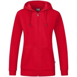 Kurtka damska Jako Organic. Czerwone kurtki damskie Jako, m, bez wzorów, z bawełny, z kapturem. Za 366.00 zł.