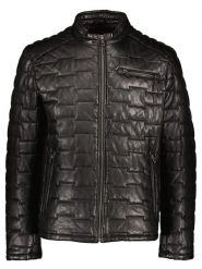 Bugatti Skórzana kurtka w kolorze czarnym rozmiar: 60. Czarne kurtki męskie Bugatti, bez wzorów, ze skóry, bez kaptura. Za 578.99 zł.