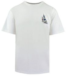 T-Shirt Męski (Relaxed Fit) - Brave Soul - Motyw Żeglarski - Biel. T-shirty męskie Brave Soul, na lato, l, bez wzorów, z bawełny, bez kołnierzyka. Za 69.00 zł.