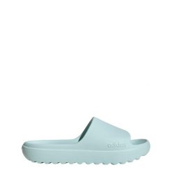 Klapki Adilette Lumia. Zielone klapki damskie Adidas, bez wzorów, z gumy, bez obcasa. Za 159.99 zł.