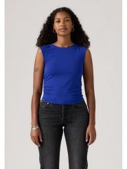 Levi's Top w kolorze niebieskim rozmiar: XS. Niebieskie topy damskie Levi's, s, bez wzorów, bez kołnierzyka. Za 56.93 zł.