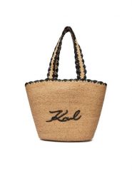 KARL LAGERFELD Torebka B1W46070 Beżowy. Brązowe torebki klasyczne damskie Karl Lagerfeld, bez wzorów, z syntetyku, bez dodatków. Za 849.99 zł.