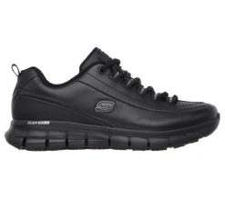 Buty sportowe damskie Skechers Sure Track Trickel sneakersy skórzane czarne. Czarne obuwie trekkingowe damskie Skechers. Za 319.00 zł.
