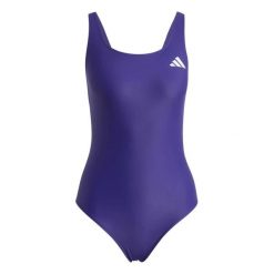Kostium kąpielowy jednoczęściowy z V-kształtnym plecami dla kobiet adidas. Fioletowe stroje jednoczęściowe damskie Adidas, bez wzorów. Za 102.99 zł.