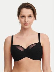 Chantelle Biustonosz z fiszbiną Floral Touch C94210 Czarny. Czarne biustonosze Chantelle, bez wzorów, z syntetyku. Za 329.99 zł.