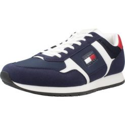 Buty TOMMY JEANS TJM RUNNER CASUAL Niebieski. Niebieskie buty trekkingowe męskie Tommy Hilfiger, z jeansu, bez zapięcia, trekkingowe. Za 404.02 zł.