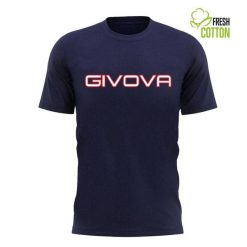 Bawełniana koszulka Givova 2XL dla mężczyzn - granatowa. Niebieskie t-shirty sportowe męskie Givova, m, z bawełny, bez ramiączek. Za 52.75 zł.