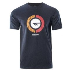 T-shirt Męski Logo Z Bawełny Rakan. Czarne t-shirty męskie Hi-tec, l, bez wzorów, z bawełny, bez kołnierzyka. Za 76.99 zł.