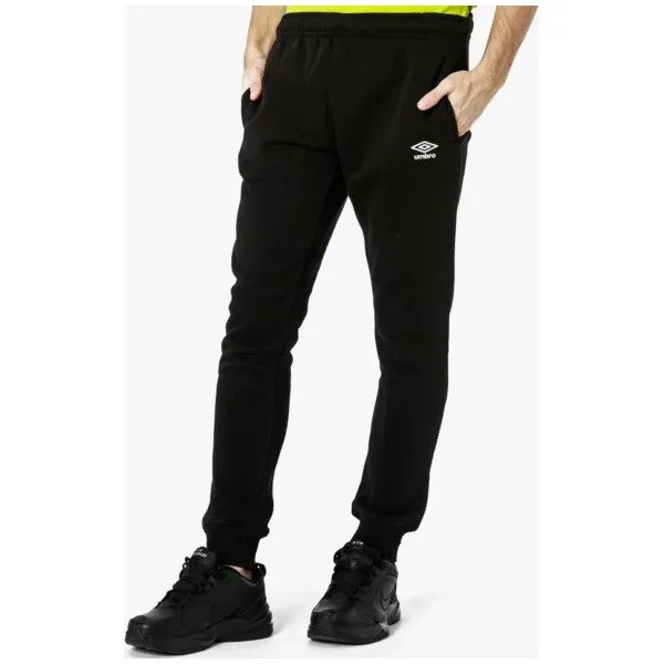 Umbro Spodnie Fw Tapered Fleece , czarny, rozmiar S. Czarne spodnie materiałowe męskie Umbro, bez wzorów, z bawełny. W wyprzedaży za 79.99 zł.