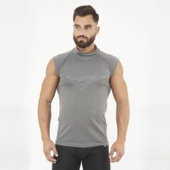Termoaktywna koszulka treningowa IRONBOY TANK. Szare bielizna termoaktywna męska Legea, xl, bez wzorów, z materiału. Za 64.00 zł.