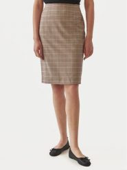 Tatuum Spódnica midi Monri T2416.175B Brązowy Regular Fit. Brązowe spódniczki damskie Tatuum, bez wzorów, z syntetyku, midi. Za 169.99 zł.
