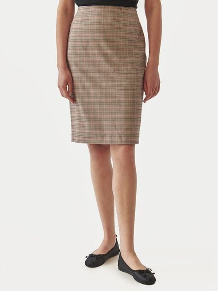Tatuum Spódnica midi Monri T2416.175B Brązowy Regular Fit. Brązowe spódniczki damskie Tatuum, bez wzorów, z syntetyku, midi. Za 169.99 zł.