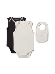 Calvin Klein Komplet t-shirt i spodenki LVCKSJN03Y Écru Regular Fit. Białe spodnie niemowlęce CALVIN KLEIN, bez wzorów, z bawełny. Za 269.99 zł.