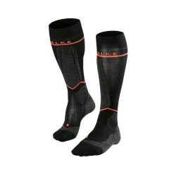 Damskie skarpety narciarskie Falke Compression. Brązowe skarpetki damskie Falke, bez wzorów, z elastanu. Za 271.50 zł.