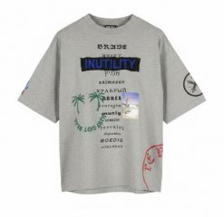 T-shirt męski Diesel T-Balm-B2 szary melanż Oversize ze wzorem. Szare t-shirty męskie Diesel, m, bez wzorów, z bawełny, bez kołnierzyka. Za 301.99 zł.