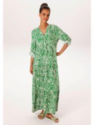 Aniston Sukienka w kolorze zielono-białym rozmiar: 44. Białe sukienki damskie Aniston, bez wzorów, z wiskozy, bez kołnierzyka, bez ramiączek, maxi. Za 217.99 zł.